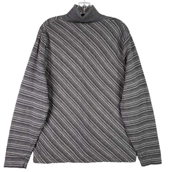 Metropolitan by Lord & Taylor Men’s Size L Italian Merino Wool Gray Sweater LS - Picture 3 of 8